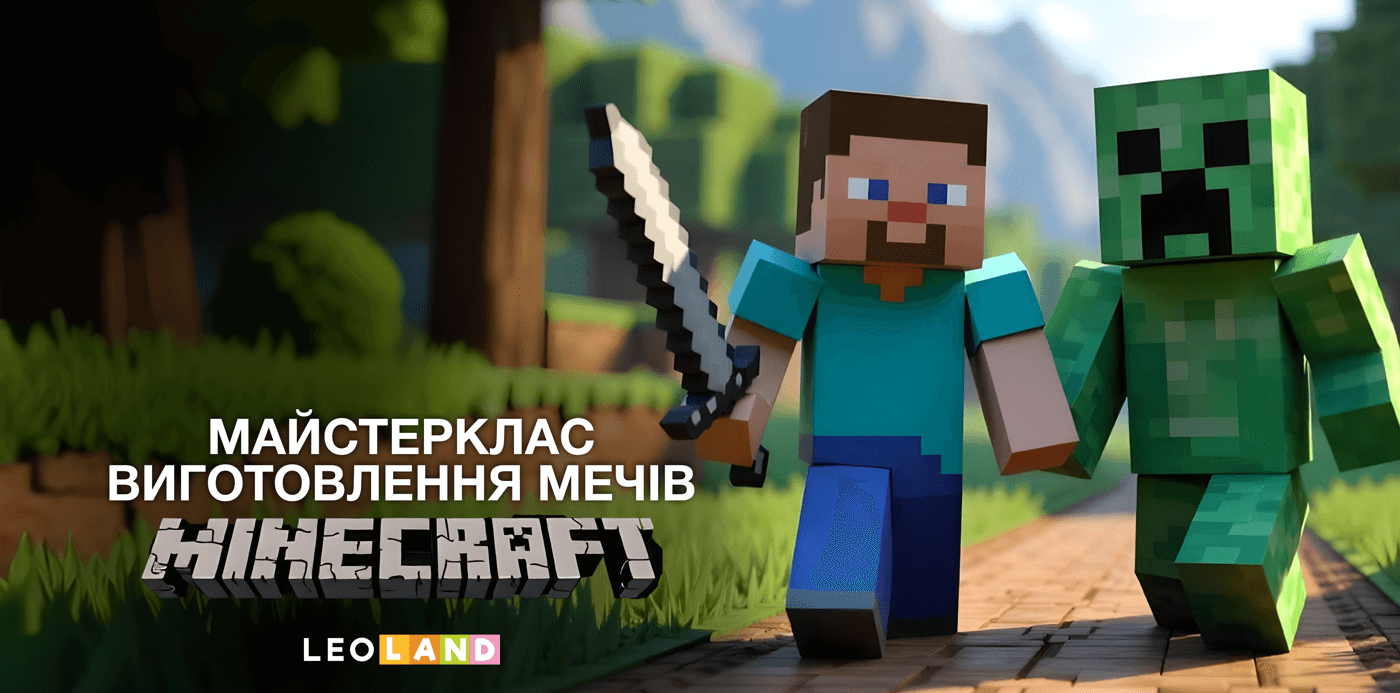 Робимо мечі із трендової гри Minecraft. Майстерклас для дітей від 5 років