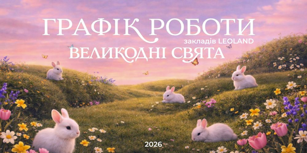 Графік роботи закладів LEOLAND на Великодні свята 2026
